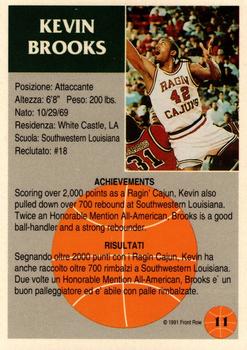1991 Front Row Italian/English - Gold #11 Kevin Brooks Back