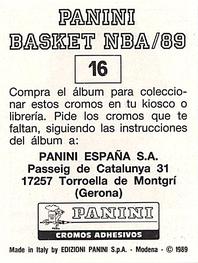 1988-89 Panini Stickers (Spanish) #16 Tyrone Bogues Back