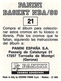 1988-89 Panini Stickers (Spanish) #21 Tyrone Bogues Back