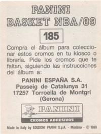 1988-89 Panini Stickers (Spanish) #185 Mitch Richmond Back