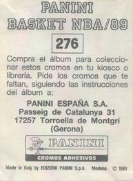 1988-89 Panini Stickers (Spanish) #276 Karl Malone Back
