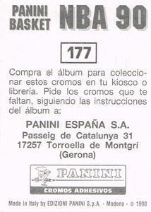 1989-90 Panini Stickers (Spanish) #177 Mike Brown Back
