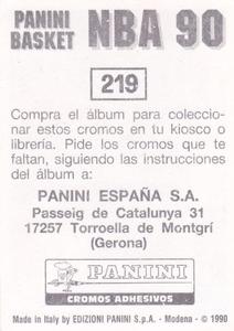 1989-90 Panini Stickers (Spanish) #219 Terry Porter Back