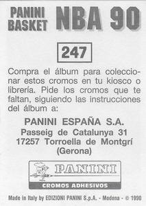 1989-90 Panini Stickers (Spanish) #247 Adrian Dantley Back