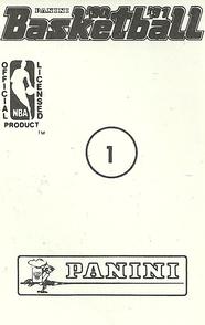 1990-91 Panini Stickers #1 Magic Johnson Back