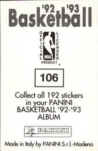 1992-93 Panini Stickers #106 John Stockton Back