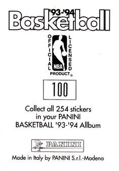 1993-94 Panini Stickers #100 Luc Longley  Back