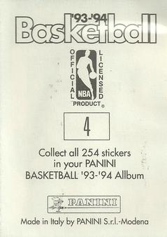1993-94 Panini Stickers #4 Charles Barkley  Back