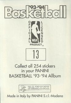 1993-94 Panini Stickers #13 Latrell Sprewell  Back