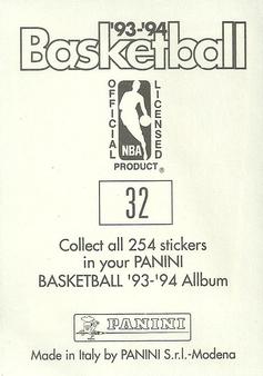 1993-94 Panini Stickers #32 Danny Ainge  Back