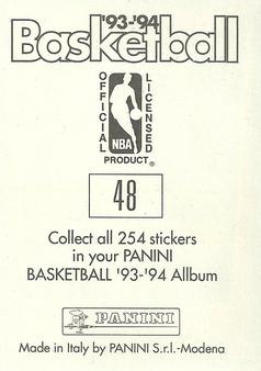 1993-94 Panini Stickers #48 Rod Strickland  Back