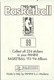 1993-94 Panini Stickers #99 Christian Laettner  Back