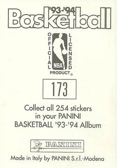 1993-94 Panini Stickers #173 Alvin Robertson  Back