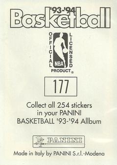 1993-94 Panini Stickers #177 Vern Fleming  Back