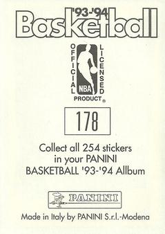 1993-94 Panini Stickers #178 Reggie Miller  Back