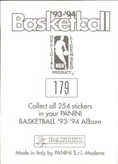 1993-94 Panini Stickers #179 Pacers Team Logo  Back