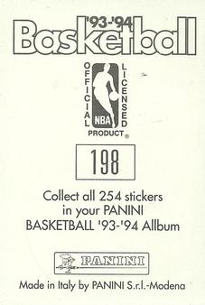 1993-94 Panini Stickers #198 Rick Fox  Back