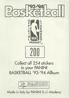 1993-94 Panini Stickers #200 Xavier McDaniel  Back