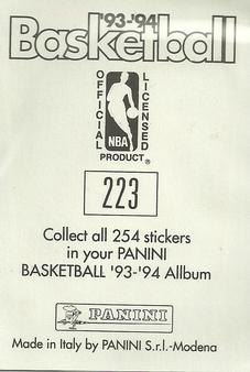 1993-94 Panini Stickers #223 Patrick Ewing  Back