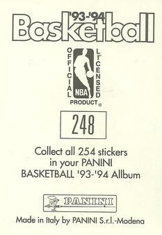 1993-94 Panini Stickers #248 Basketball Back
