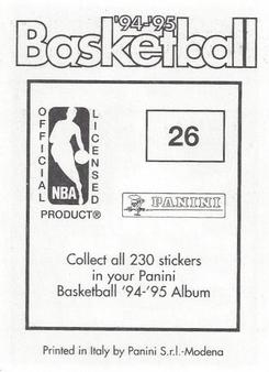 1994-95 Panini Stickers #26 Larry Johnson  Back