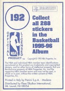 1995-96 Panini Stickers #192 Adam Keefe  Back