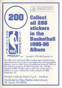 1995-96 Panini Stickers #200 Benoit Benjamin  Back