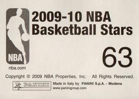 2009-10 Panini NBA Stickers #63 Joakim Noah Back