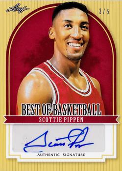 2011-12 Leaf Best of Basketball Autographs - Red #SP1a Scottie Pippen Front