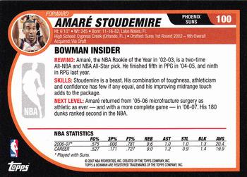 2007-08 Bowman #100 Amare Stoudemire Back