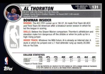 2007-08 Bowman #131 Al Thornton Back
