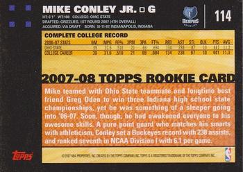 2007-08 Topps #114 Mike Conley Back