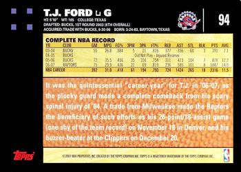 2007-08 Topps #94 T.J. Ford Back
