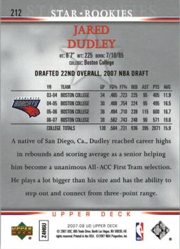2007-08 Upper Deck #212 Jared Dudley Back