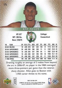 2007-08 SP Authentic #16 Ray Allen Back