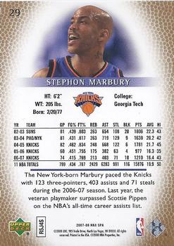 2007-08 SP Authentic #29 Stephon Marbury Back