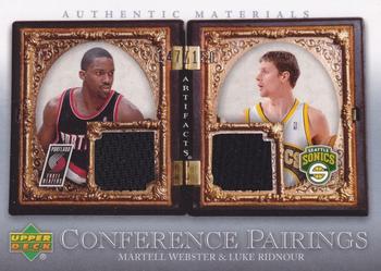 2007-08 Upper Deck Artifacts - Conference Pairings #CP-WR Luke Ridnour / Martell Webster Front