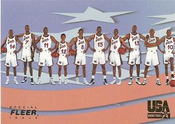 1996 Fleer USA #52 USA Basketball Checklist: 31-52 and Inserts Front