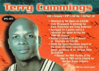 1998 San Antonio Spurs 25th Anniversary Team #25-05 Terry Cummings Back