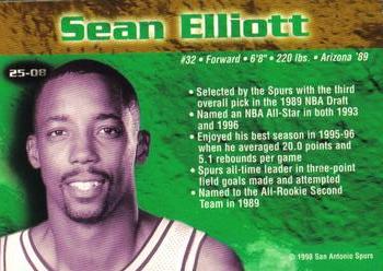 1998 San Antonio Spurs 25th Anniversary Team #25-08 Sean Elliott Back