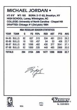 1988 Kenner Starting Lineup Cards #3538108010 Michael Jordan Back