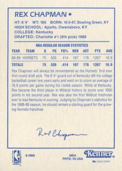 1989 Kenner Starting Lineup Cards #3993123040 Rex Chapman Back