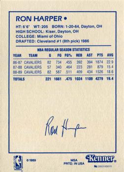1989 Kenner Starting Lineup Cards #3993109010 Ron Harper Back