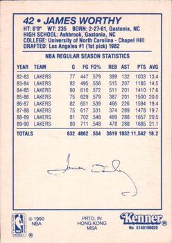 1990 Kenner Starting Lineup Cards #5140106020 James Worthy Back