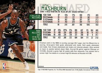 1996 Kenner/Hoops Starting Lineup Cards #53028400 Jamal Mashburn Back