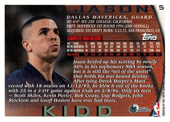1997 Kenner/Topps/Upper Deck Starting Lineup Cards #5 Jason Kidd Back