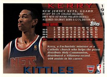 1997 Kenner/Topps/Upper Deck Starting Lineup Cards #198 Kerry Kittles Back