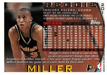 1997 Kenner/Topps/Upper Deck Starting Lineup Cards #201 Reggie Miller Back