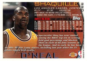 1997 Kenner/Topps/Upper Deck Starting Lineup Cards #220 Shaquille O'Neal Back