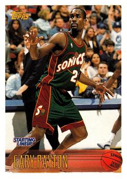 1997 Kenner/Topps/Upper Deck Starting Lineup Cards #212 Gary Payton Front